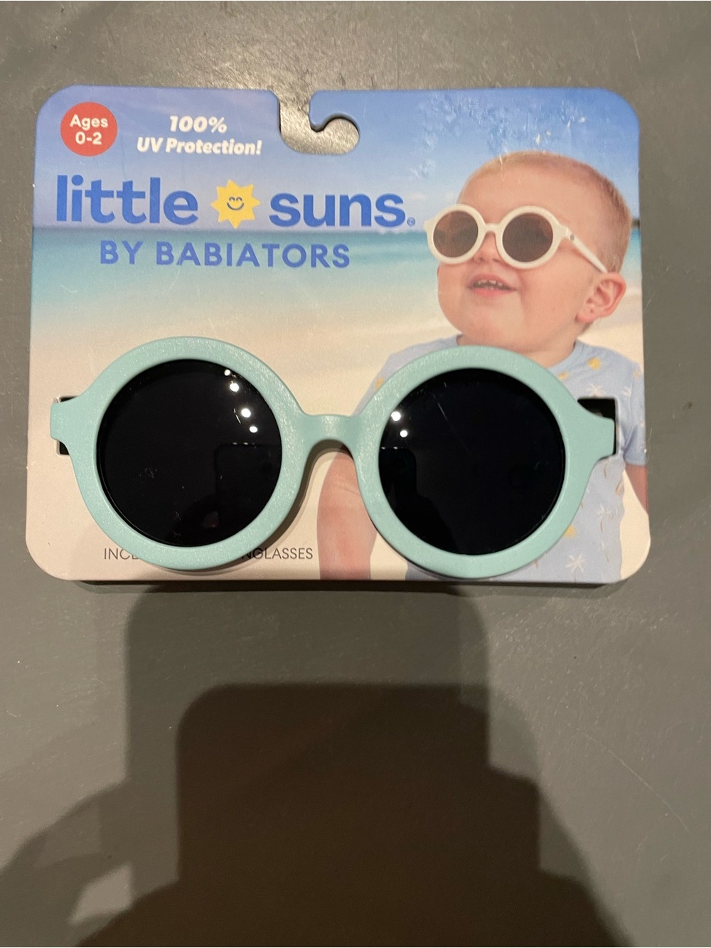 Little Suns by Babiators Rubber Round Sunglasses Blue NWT Age 0-2